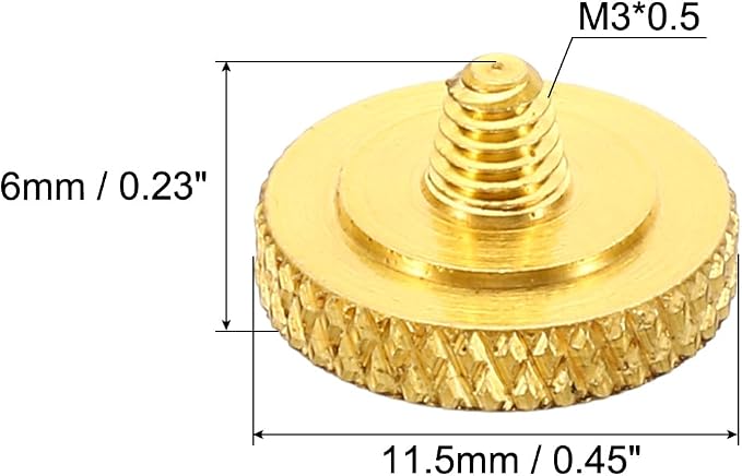 PATIKIL Camera Shutter Button, 3 Pack Soft Shutter Release Button Pure Copper Camera Button Knurled Suitable for Nikon for Fujifilm for Leica DSLR/SLR Camera, Golden - Image 2