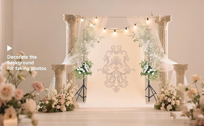 YSKE-Seamless Beige Cream/Ivory Beige Paper Backdrop Roll for Photography, Photo Background,Roll of Paper with Backdrop Cover for Background Stand,Thick Anti-Wrinkle Matte(106.9''x36' Ivory - Image 9