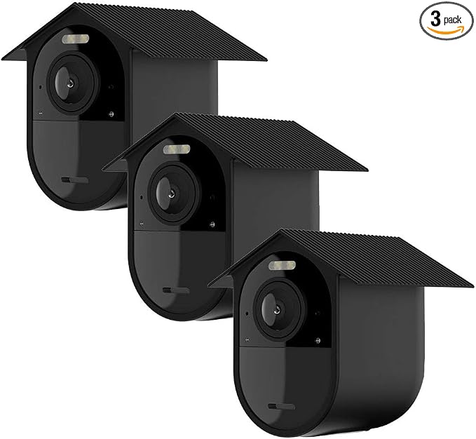 HOLACA Silicone Skin for Arlo Pro 6/5S/4/3, Arlo Ultra/Ultra 2 (3 Packs) | Weatherproof Silicone Case, Anti-Scratch Protective Cover, Extra Protection, Black by HOLACA