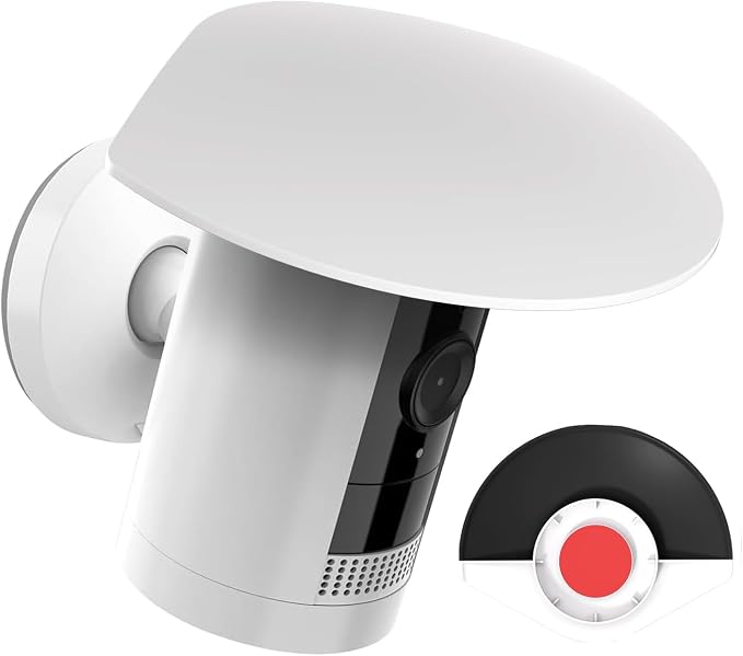 Sun Rain Shade Camera Cover Compatible with Ring Outdoor Cam Plus/ Ring Stick Up Cam Battery/ Plug-In, Camera Shield Protective Case for Resistant UV, Weatherproof, Easy to Install (White) by VOMA