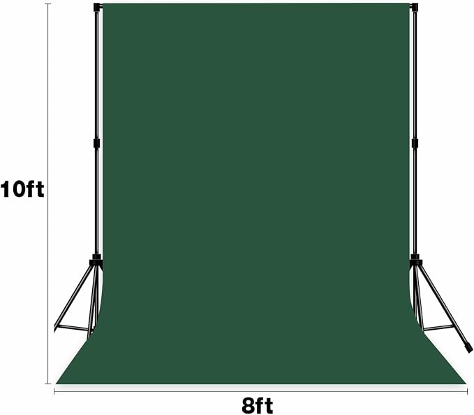 Deep Green Photo Backdrop Fabric Professional Photography Background 8x10ft | Seamless Design eliminates Wrinkle Portrait Photography Wedding Dark Theme Decorations - Image 8