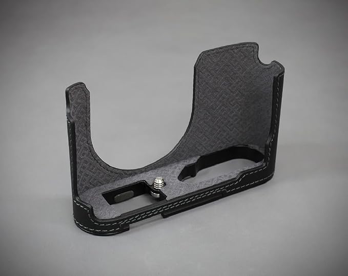 LIM'S Genuine Italy Leather Camera Half Case Metal Grip Dovetail Plate for Leica Q3 [Black] - Image 7