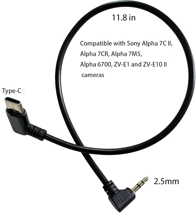 Shutter Release Cable for Sony A6700, A7C II, A7M5, A7CR, ZV-E1, ZV-E10 II Mirrorless Cameras (2.5mm-Type-C) - Image 2