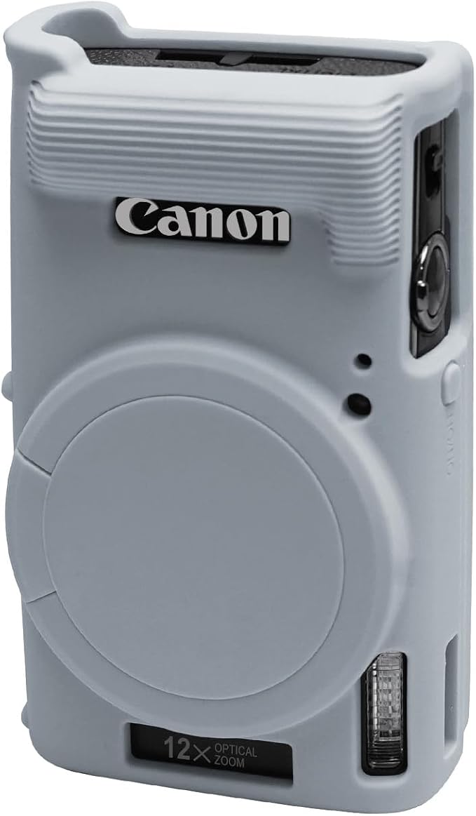 Easy Hood Camera Case for Canon ELPH 360/IXUS 285 HS/IXY 650 Camera,Grey | With Removable Lens Cover,Soft Silicone Protective Case,Anti-Scratch,Dustproof,Shockproof,Enhanced Grip,Camera Accessories by EasyHood