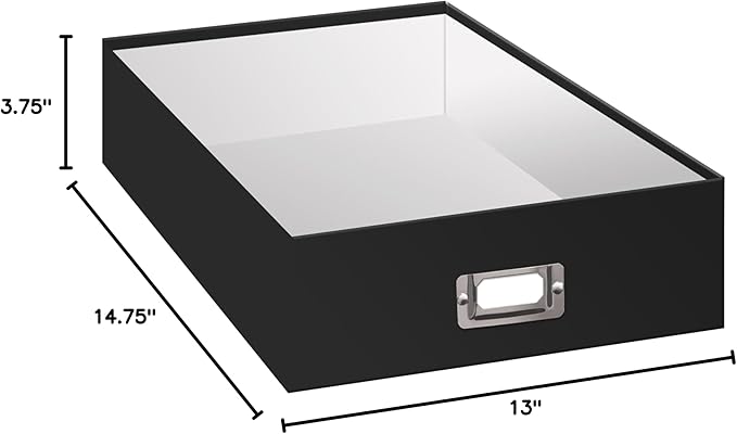Pioneer Jumbo Scrapbook Storage Box, Black, 14.75 Inch x 13 Inch x 3.75 Inch - Image 4