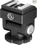 PIXEL Standard Hot Shoe Adapter with Extra PC sync Connection Port & 3.5mm Mini Phone Connection Port for Connecting Cameras to Additional Off-Camera Flash,Studio Light,Strobes or Other Accessories by Pixel