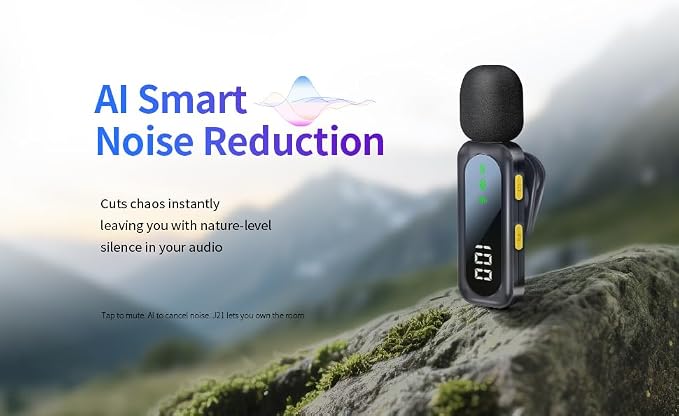 Wireless Lavalier Microphone with Magnetic Clip & LED Display, Mini Lapel Mic，Wireless Microphone for iPhone,Android, iPad, for Video Recording, Streaming, Interview, Vlog,Tiktok,YouTube - Image 4