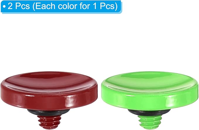 PATIKIL Camera Shutter Button, 2 Pack Soft Shutter Release Button Pure Copper Camera Button Concave, for Nikon for Fujifilm for Leica Dark Red/Green - Image 3