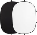 5x6.5ft Double-Sided Pop Up Backdrop, Matte Black & White Wrinkle-Resistant Collapsible Background with Carry Bag, Portable Reflector for Photography, Live Streaming, Video Calls, Headshots by FOTOCREAT