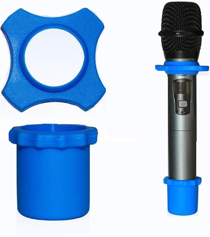 12 Pieces Shakeproof Anti-Rolling Handheld Microphone Windscreen Foam Cover & Mic Protection Silicone Ring & Bottom Rod Sleeve Holder Set for KTV Device(Color Random) - Image 6