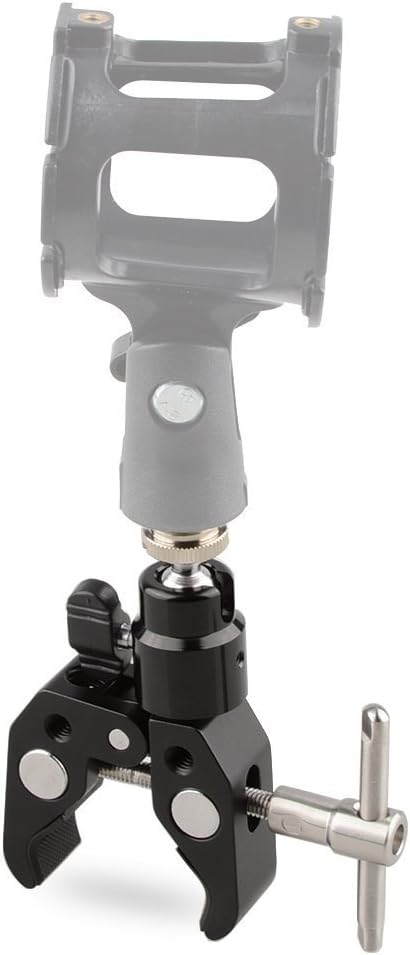 CAMVATE Crab Clamp Articulated 1/4 Mini Ball Head for Microphones - 1465 - Image 3