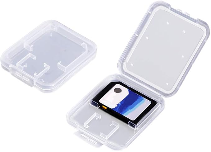 Clear Plastic Memory Card Case Compatible with SD SDHC SDXC Micro SD T-Flash Card (10 PCS) - Image 3