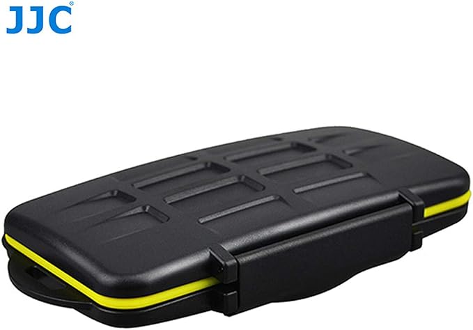 JJC MC-SD12 Ruggard SD Card Case, Shockproof SD Card Case, Water-Resistant SD Card Case, Rubber Sealed Ergonomic Locking Easy Carrying Memory Card Case Fits 12 SD Cards - Image 2