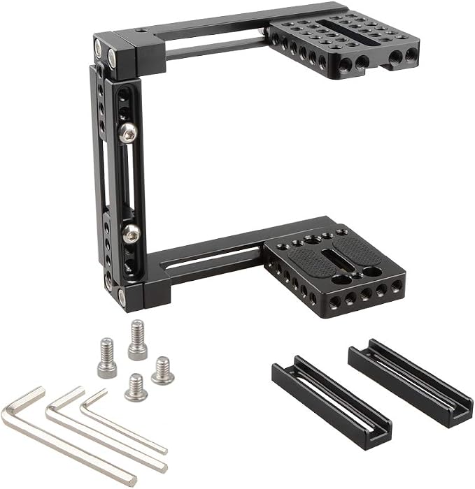 CAMVATE Adjustable Camera Cage Fit for Right Handle and Left Handle Camera - Image 8