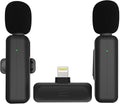 2-Pack Wireless Mini Lavalier Lapel Microphone for iPhone,iPad(Lightning) - 65ft Cordless Clip on Dual Mics with Noise Reduction 6H Working Time for Video Recording Vlogging, YouTube, Interview by Bulatry2-personsoundpickup