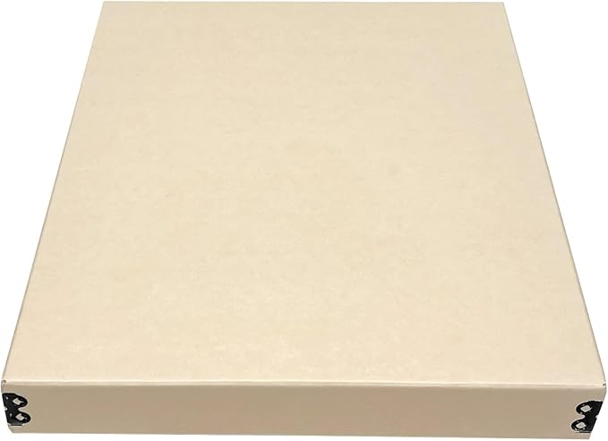 Lineco Museum Archival Storage Box, Drop Front, 11.75x15.25x1.5 in, Tan | Acid-Free with Metal Edge, Preserves Picture Longevity, Organize Photos, Newspapers, Prints, Documents, Crafts, DIY by Lineco
