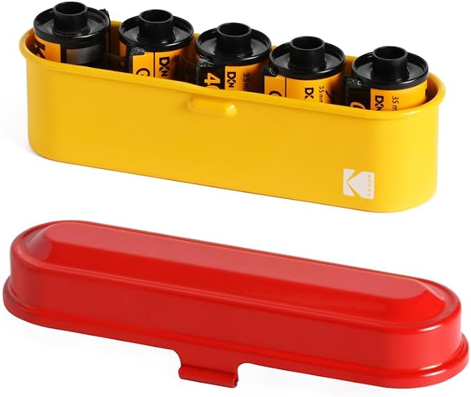 KODAK Film Case - for 5 Rolls of 35mm Films - Compact, Retro Steel Case to Sort and Safeguard Film Rolls (Film is not Included) (Red) - Image 9