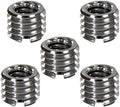 Foto&Tech Metal 1/4 inch to 3/8 inch Tripod Thread Adapter, Easy Mount Convert Screw Adapter for Tripod Monopod Ballhead, Reducer Bushing for Camera Video Equipment DSLR SLR Mic Boom Stand (5 Pieces) by FOTO%26TECH