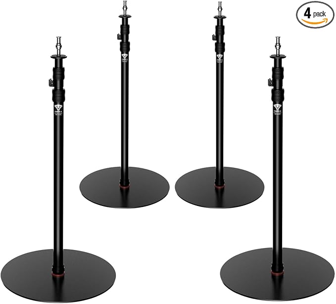 IFOOTAGE Cobra RB-A400,79" Round Base Monopod,Aluminum Photography Light Stand Flat Base for DSLR Camera, Light,Payload 22LBS(4 Pack) by IFOOTAGE