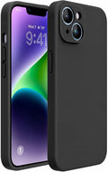 Miracase Silicone for iPhone 14 Case, Black | Soft Anti-Scratch Microfiber Lining, Premium Silicone Cover Shockproof Drop Protection Phone Case for 14 by Miracase