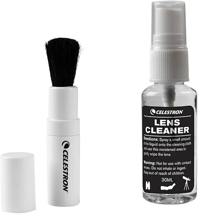Celestron Lens Cleaning Kit for Telescopes, Binoculars & Cameras | Cleaning Solution, Cloth & Accessories Included, Complete Cleaning Kit, Safe for Optical Coatings, Removes Dust & Smudges - Image 3