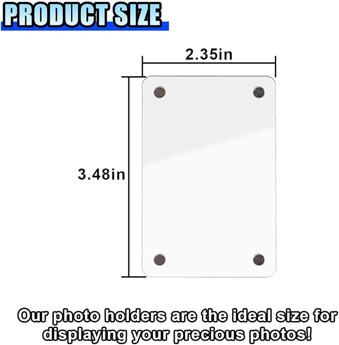 LAINLOY Car Sun Visor Photo Holder, Magnetic Car Visor Decoration Picture Frame, Universal Car Personalized Photo Clip, Car Accessories Present for Display Your Photographs (Clear) - Image 2