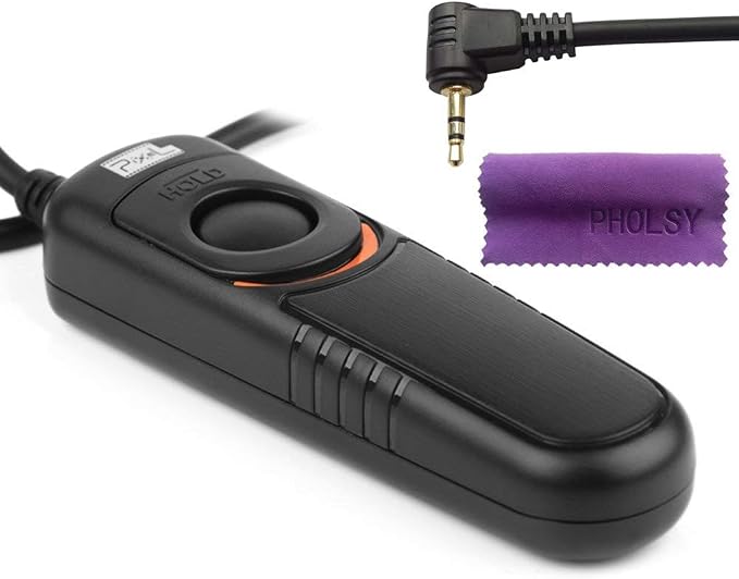 Pixel Camera Shutter Release Cable E3 Compatible with Canon, Olympus, Fuji | Remote switch replaces RS-60E3, 120cm/3.94ft, control autofocus, shutter-trigger & Bulb, requires no batteries, plug and play by Pixel