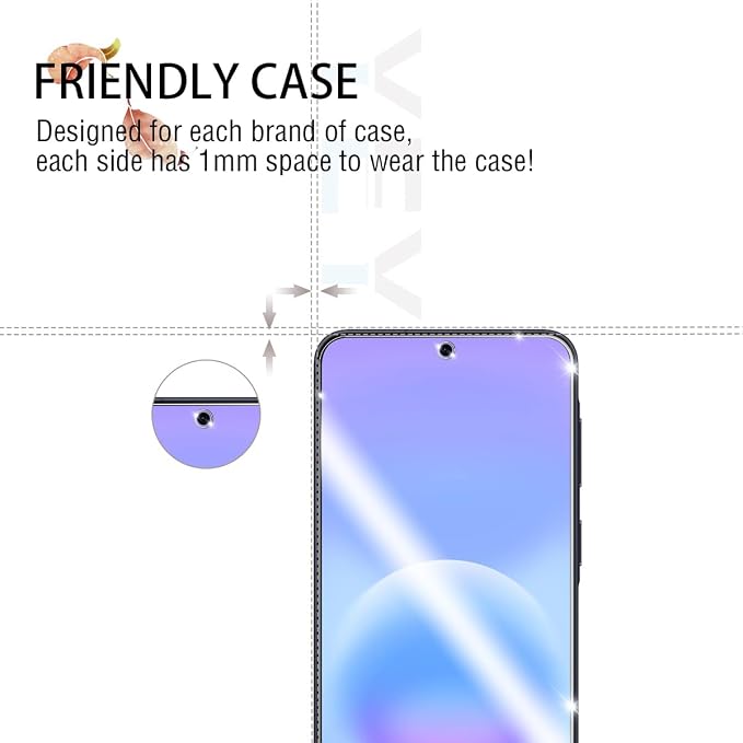 Galaxy A57 / A37 HD Clear Tempered Glass Screen Protector + Camera Lens Protectors, [2+2 Pack] [3D Glass] [Anti-Glare] [Bubble-Free] Screen Protector Glass For Samsung Galaxy A57 / A37 - Image 4