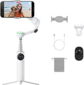 Insta360 Flow 2 Pro Vlog Bundle White - Foldable AI Phone Gimbal, Track in 200+ Apps with Apple DockKit, 360º Pan Tracking, Built-in Tripod/Selfie Stick, Remote Control, Spotlight/Backpack Mount by Unknown