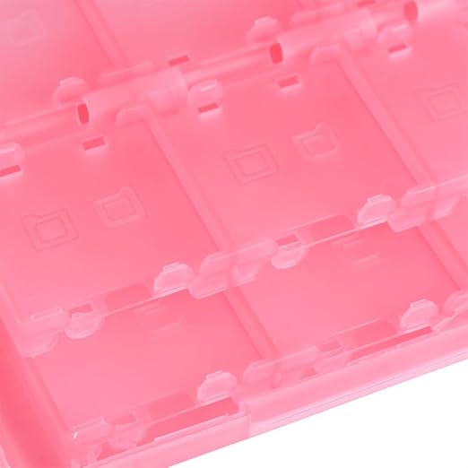 28-in-1 PP Game Card Case Holder - for Nintendo 3DS/DSL/DSI/LL, Cartridge Storage Box with 22 Slots + SD/TF Card Holders + Stylus Organizer(Pink) - Image 8