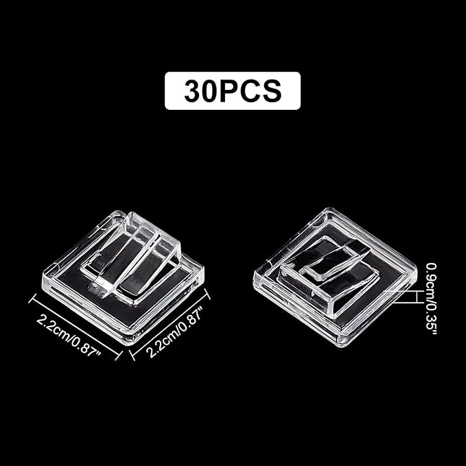 AHANDMAKER 30Pcs Clear Acrylic Ring Display Holder for Jewelry Showcase | Transparent Ring Showcase, Cube Jewelry Storage Organizer, Square Wedding Ring Display for Exhibition and Seller - Image 2