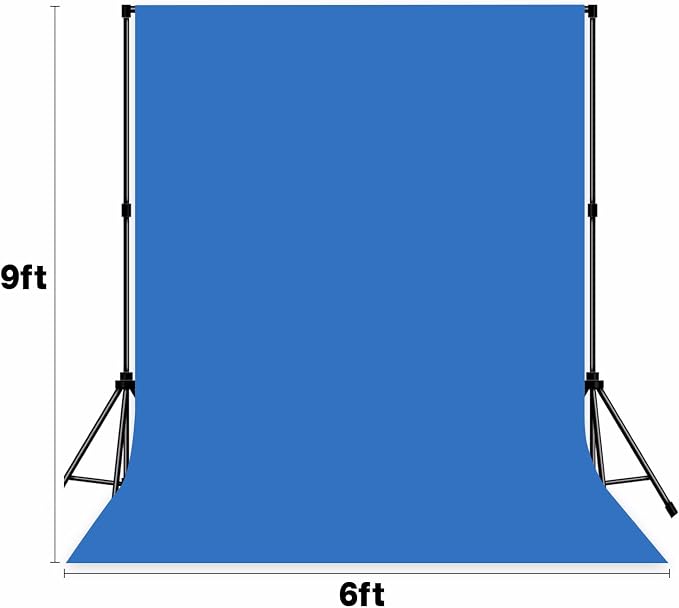 Blue Photo Backdrop Professional Photography Background Polyester 6x9ft | Seamless Design eliminates Wrinkle Portrait Photography Wedding Dark Theme Decorations - Image 8