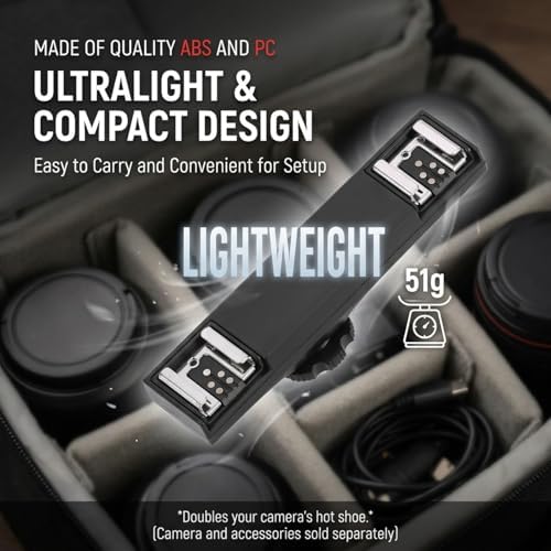 Hot Shoe Splitter, Multifunctional Hot Shoe Flash Light Bracket, Hot Shoe Mount Plate Adapter, High Loading Accessories for Camera Camcorder (for) - Image 4