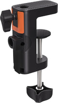 Table Clamp Mount for Microphone Stand, 2-in-1 Mic Boom Arm Clamp Table C Clip for Desktop Overhead Camera Tripod Mic Stand Lamp Base, Fits Up to 2.56 inch 6.5cm Desktop Thickness, 1 PCS by LILANZo