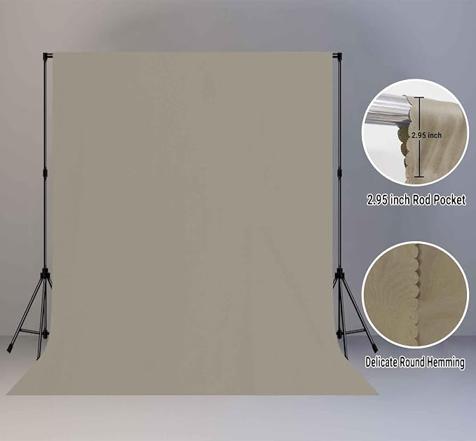 Grey Photography Backdrop for Photoshoot, Fabric 8x10ft | Polyester Studio Photo Backgrounds, Non Reflective, Easy to Hang, for Portrait Shoot, Product, Party Decor, Video Creation - Image 2
