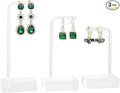 3pcs clear earring stand jewelry display for show, acrylic earring holder hanger for women, small earring jewelry display for selling Photo【Acrylic Earring L Stand-3pcs 】 by GemeShou