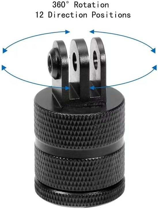 Aluminum Camera Tripod Adapter 1/4"-20 Conversion Adapter Mounts Compatible with Gopro Action Cameras Insta360 and Other Standard 1/4 Accessories, Quarter Inch Mount Adapter (Type FF) - Image 2