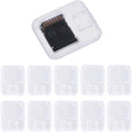 Pack of 10 Clear Plastic Memory Card Case Storage Boxes Compatible with SD SDHC SDXC Micro SD T-Flash Card (Memory Card Not Included) by Pebipoo