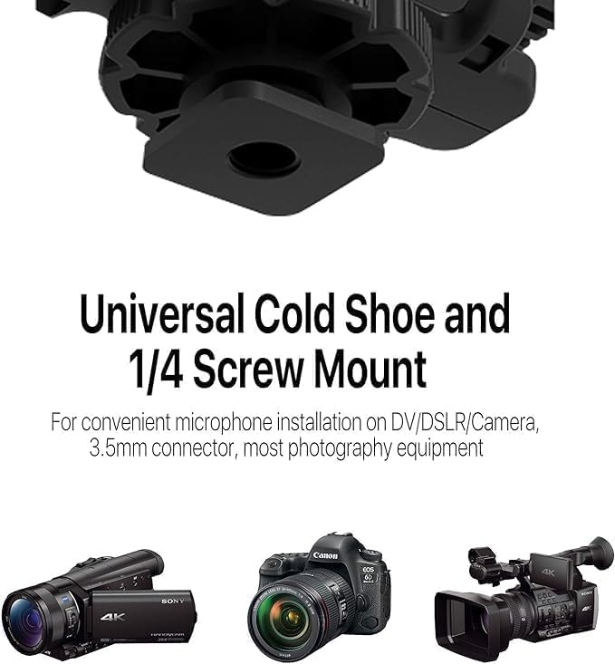 Universal Mini Shotgun Microphone for Smartphones, Camcorders, Camera Microphone for DSLR for YouTube, Vlogging, Live Stream, Tiktok & Filming with 3.5mm Plug Cable - Image 3