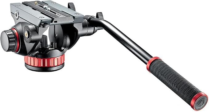 Manfrotto Video Head with Flat Base, Video Head for Compact Video Cameras and DSLR Cameras, for Filming, Videography, Content Creation, Vlogging, Live Streaming | Live Streaming, DSLR Cameras, Content Creation, Flat Base by Unknown