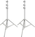 NEEWER 2PCS Light Stand Kit, 79"/200cm Stainless Steel Heavy Duty Tripod Stand with 1/4" to 3/8" Adapter for Studio Softbox, Monolight, Reflector by Neewer