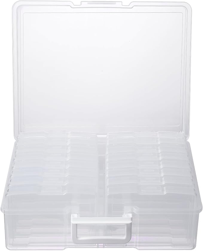 novelinks Photo Storage Boxes with Handle, Photo Organizers and Storage | 1Pack Clear, Photo Albums 4x6 Pictures, Photo Cases, Classroom Organization, Index Card Box, Photo Card Holder, Seed Storage - Image 7