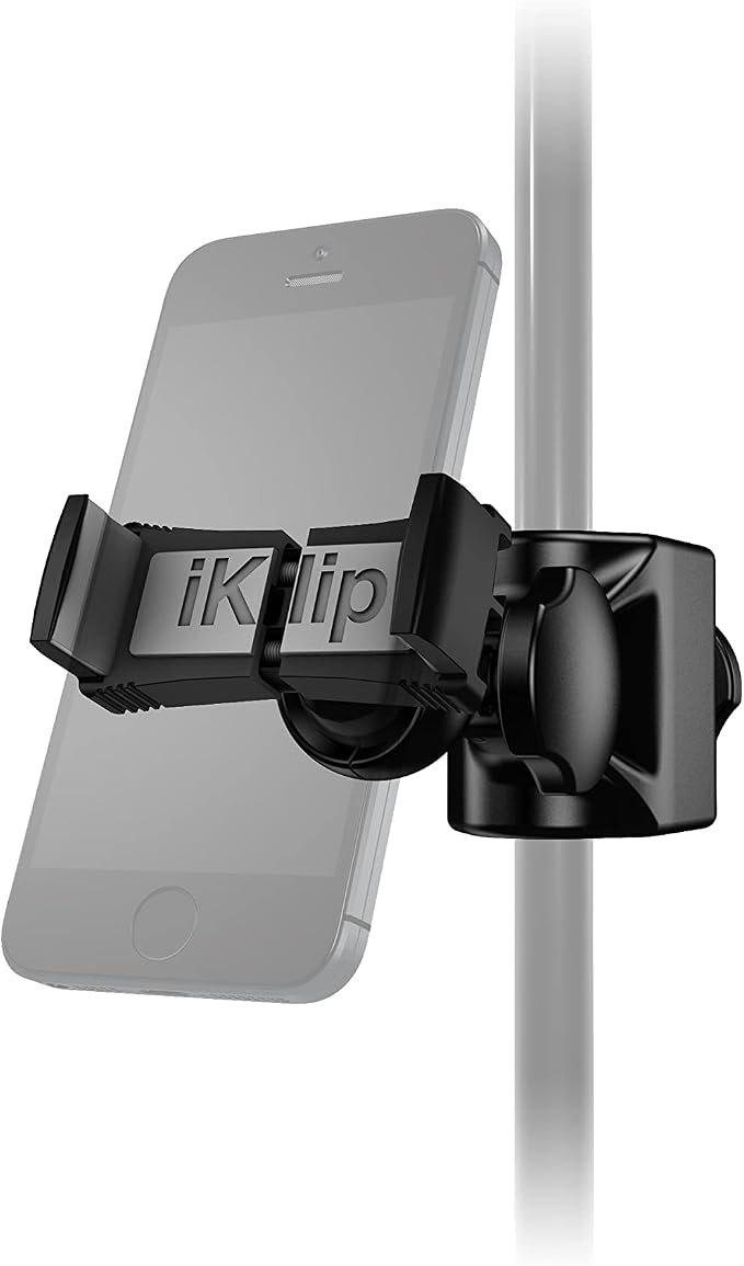 IK Multimedia iKlip Xpand Mini mic Stand Phone Holder, Compatible with iPhone & Android Smartphones 3.5" to 6", with Adjustable 360° Swivel - Image 2