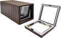 12 PCS Dual-Color Packaging Box 3D Floating Frame Display Stand, Color-Matching Packaging Display Box, Transparent Window Jewelry Case, PE Film Anti-Oxidation Storage Case. (Coffee color+white) by Unknown
