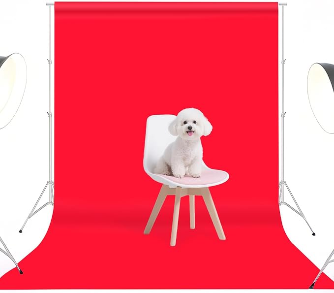 Red Photo Backdrop for Photoshoot Background Photography 3x5ft | Polyester, Seasonal Professional, Party Fashion Studio, Streaming Video Shooting by LYLYCTY