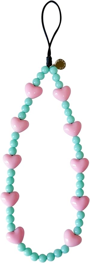 Drawwind Phone Charm Beaded Wristlet Strap Universal Cell Phone Lanyard Cute Bracelet Wrist Strap Beaded Chain String Handmade Accessories for Case Camera Bags (Sweet Hearts) by Drawwind