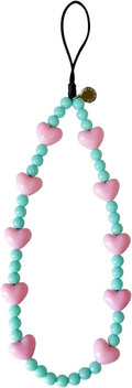 Drawwind Phone Charm Beaded Wristlet Strap Universal Cell Phone Lanyard Cute Bracelet Wrist Strap Beaded Chain String Handmade Accessories for Case Camera Bags (Sweet Hearts) by Drawwind