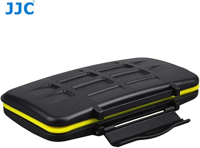 JJC MC-SD12 Water-Resistant Holder Storage Memory Card Case for 12 SD Cards (Black) - Image 3