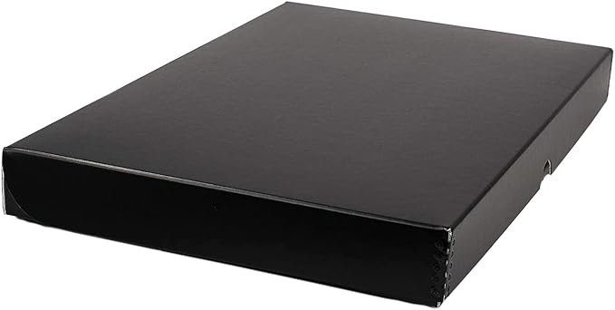 Lineco Clamshell Archival Storage Box, 11.5x17.5x1.75 Inch, Black | Acid-Free with Metal Edge Boxboard, Organize and Store Photos Documents Cards Negatives Magazine Prints Family Records DIY - Image 7