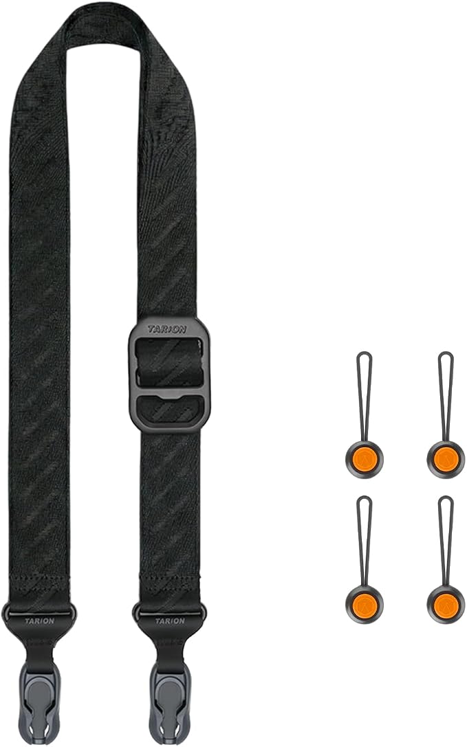 TARION Quick Release Magnetic Camera Neck Strap Magislide | Four Dyneema Cord Safety Anchors, 110 lb Load Capacity, 33-56 inches Adjustable, for DSLR SLR Mirrorless Cameras by TARION